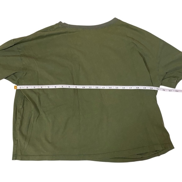Time and Tru Women Top 100% Pima Cotton Scoop Neck Chest Pocket Green Size XL - Picture 8 of 10
